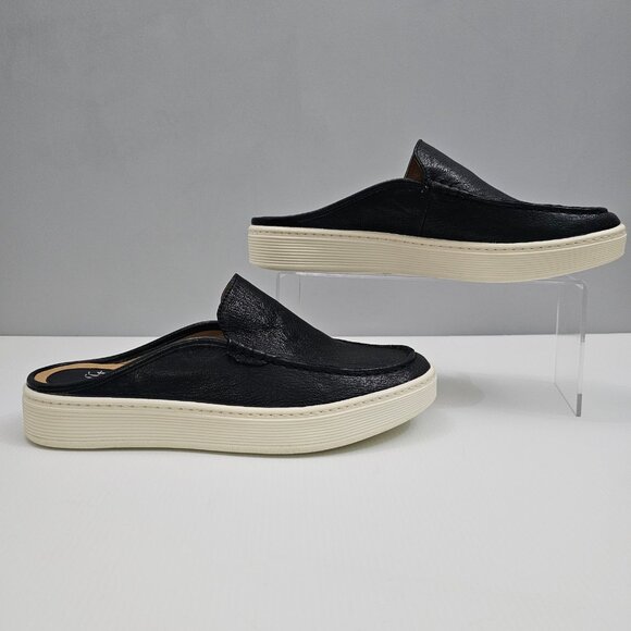 Sofft Somers Moc Mule Womens 8 Black Leather Slip On Sneaker Casual Platform - Picture 3 of 14